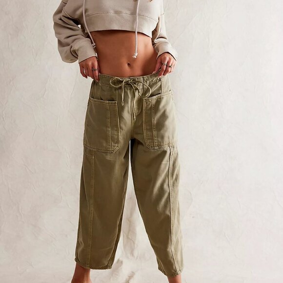 Free People Pants - We The Free Silverton Pull-On Barrel Jeans